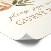 Little Pumpkin Baby shower gastenboek teken Poster (Hoek)