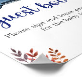 Little Pumpkin Baby shower gastenboek teken Poster (Hoek)