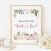 Little Pumpkin Baby shower gastenboek teken Poster