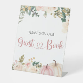 Little Pumpkin Baby shower gastenboek teken Reclamebord Met Voetstuk