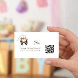 Little Pumpkin Baby shower Gift Registry QR-code Informatiekaartje