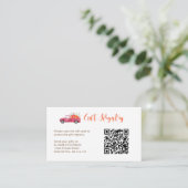 Little Pumpkin Baby shower Gift Registry QR Code Informatiekaartje (Staand voorkant)