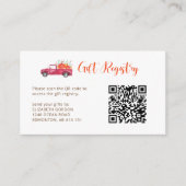 Little Pumpkin Baby shower Gift Registry QR Code Informatiekaartje (Voorkant)