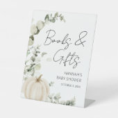 Little Pumpkin Baby shower Gifts Sign Reclamebord Met Voetstuk (Voorkant)