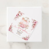 Little Pumpkin Baby shower Girl Roze Herfst Herfst Bedankjes Labels (In situ)