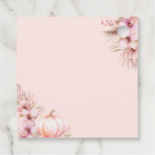 Little Pumpkin Baby shower Girl Roze Herfst Herfst Bedankjes Labels (Achterkant)