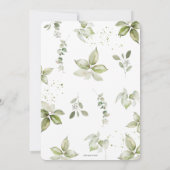 Little Pumpkin Baby shower Greenery Gender Neutral Kaart (Achterkant)