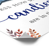 Little Pumpkin Baby shower Guess Game bord Poster (Hoek)