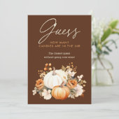 Little Pumpkin Baby shower Guessing Spelbord (Staand voorkant)