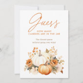 Little Pumpkin Baby shower Guessing Spelbord (Voorkant)