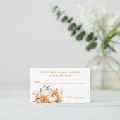 Little Pumpkin Baby shower Guessing Spelbord Informatiekaartje (Staand voorkant)