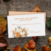 Little Pumpkin Baby shower Guessing Spelbord Informatiekaartje