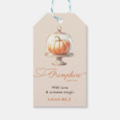 Little Pumpkin Baby Shower – Herfst Chic Cadeaulabel (Voorkant)