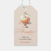 Little Pumpkin Baby Shower – Herfst Chic Cadeaulabel (Achterkant)