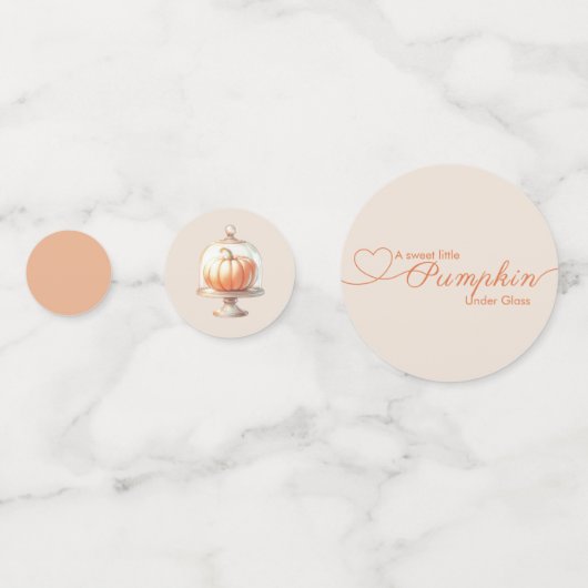 Little Pumpkin Baby shower - Herfst Chic Confetti (Voorkanten)