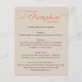 Little Pumpkin Baby shower - Herfst Chic Informatiekaartje (Voorkant)