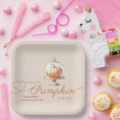 Little Pumpkin Baby shower - Herfst Chic Papieren Bordje (Feest)