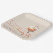 Little Pumpkin Baby shower - Herfst Chic Papieren Bordje (Gebogen)