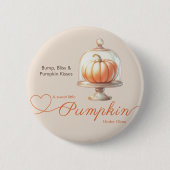 Little Pumpkin Baby Shower – Herfst Chic Ronde Button 5,7 Cm (Voorkant)