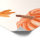 Little Pumpkin Baby shower Herfst Welkom Poster (Hoek)