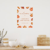 Little Pumpkin Baby shower Herfst Welkom Poster (Keuken)