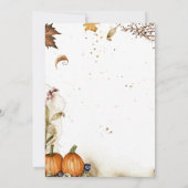 Little Pumpkin | Baby shower in het najaar Kaart (Achterkant)