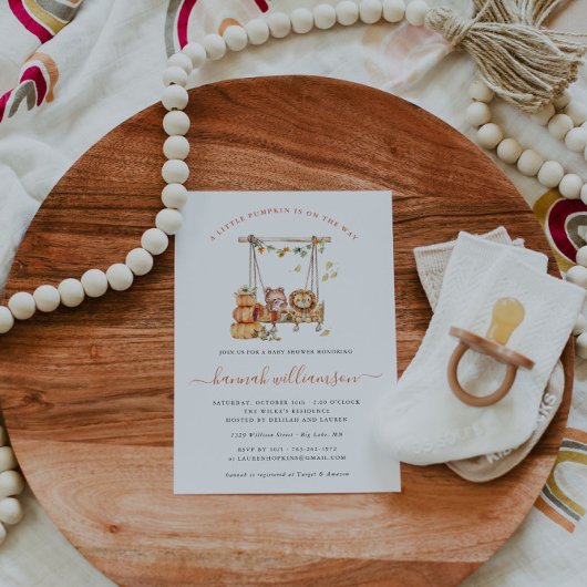 Little Pumpkin | Baby shower in het najaar Kaart