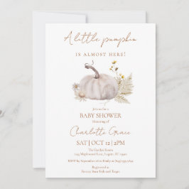 Little Pumpkin Baby shower Invitation Bedankkaart