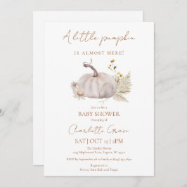Little Pumpkin Baby shower Invitation Bedankkaart