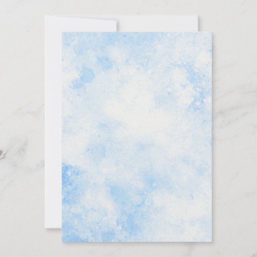 Little Pumpkin Baby shower Invitation Blue Truck Kaart (Achterkant)