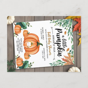 Little Pumpkin Baby shower Invitation Briefkaart