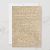 Little Pumpkin Baby shower Invitation Card Burlap Kaart (Achterkant)