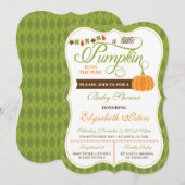 Little Pumpkin Baby shower Invitation, Herfst Kaart (Voorkant / Achterkant)