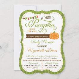 Little Pumpkin Baby shower Invitation, Herfst Kaart