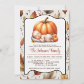 Little Pumpkin Baby shower Invitation Kaart (Voorkant)