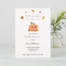 Little Pumpkin Baby shower Invitation