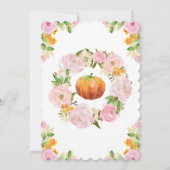 Little Pumpkin Baby shower Invitation Kaart (Achterkant)