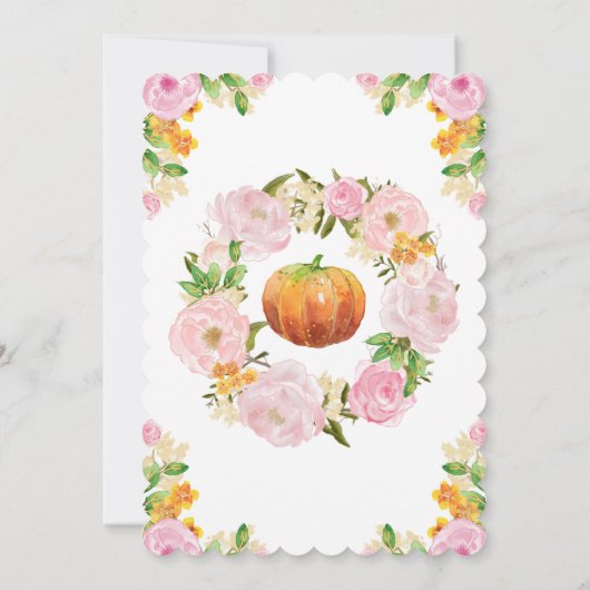 Little Pumpkin Baby shower Invitation Kaart (Achterkant)