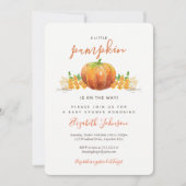 Little Pumpkin Baby shower Invitation Kaart (Voorkant)