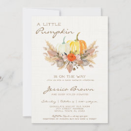 Little Pumpkin Baby shower Invitation Kaart