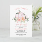 Little Pumpkin Baby shower Invitation Kaart (Staand voorkant)