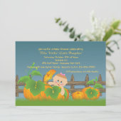 Little Pumpkin Baby shower Invitation Kaart (Staand voorkant)