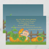 Little Pumpkin Baby shower Invitation Kaart (Voorkant / Achterkant)