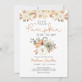 Little Pumpkin Baby shower Invitation Kaart