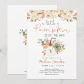 Little Pumpkin Baby shower Invitation Kaart (Voorkant / Achterkant)