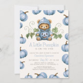 Little Pumpkin Baby shower Invitation Kaart (Voorkant)