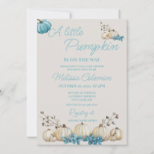 Little Pumpkin Baby shower Invitation