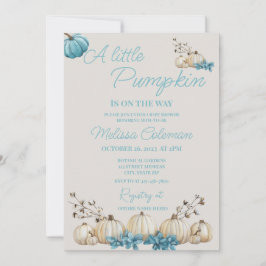 Little Pumpkin Baby shower Invitation Kaart