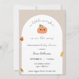 Little Pumpkin Baby shower Invitation Kaart