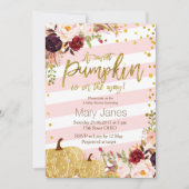 Little Pumpkin Baby shower Invitation Kaart (Voorkant)